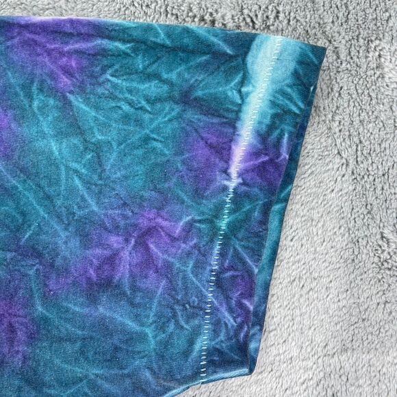 Vintage Fruit of the Loom T Shirt Mens Large Purple Blue Tie Dye Single Stitch - Picture 6 of 11